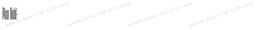 Pica Bold字体转换